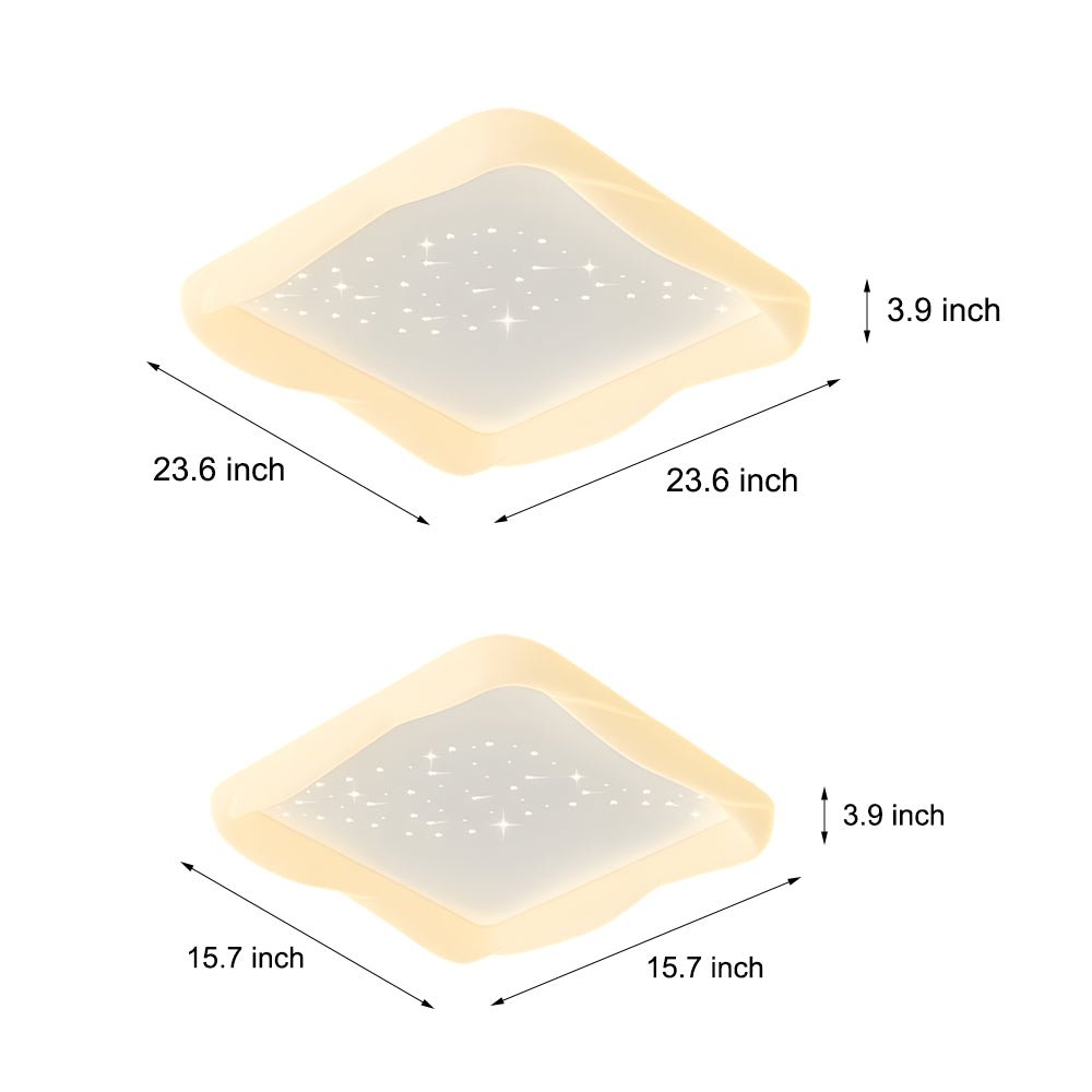 CHARLESTON STARBURST MILKY WHITE CEILING LANTERN WITH DIMMING FEATURE