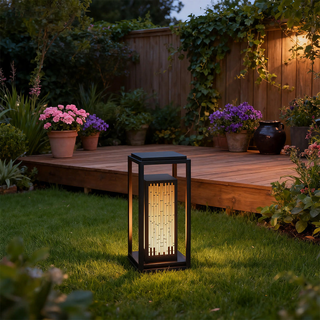 WINTHROP GEOMETRIC OUTDOOR LANTERN WITH WATER-RESISTANT DESIGN