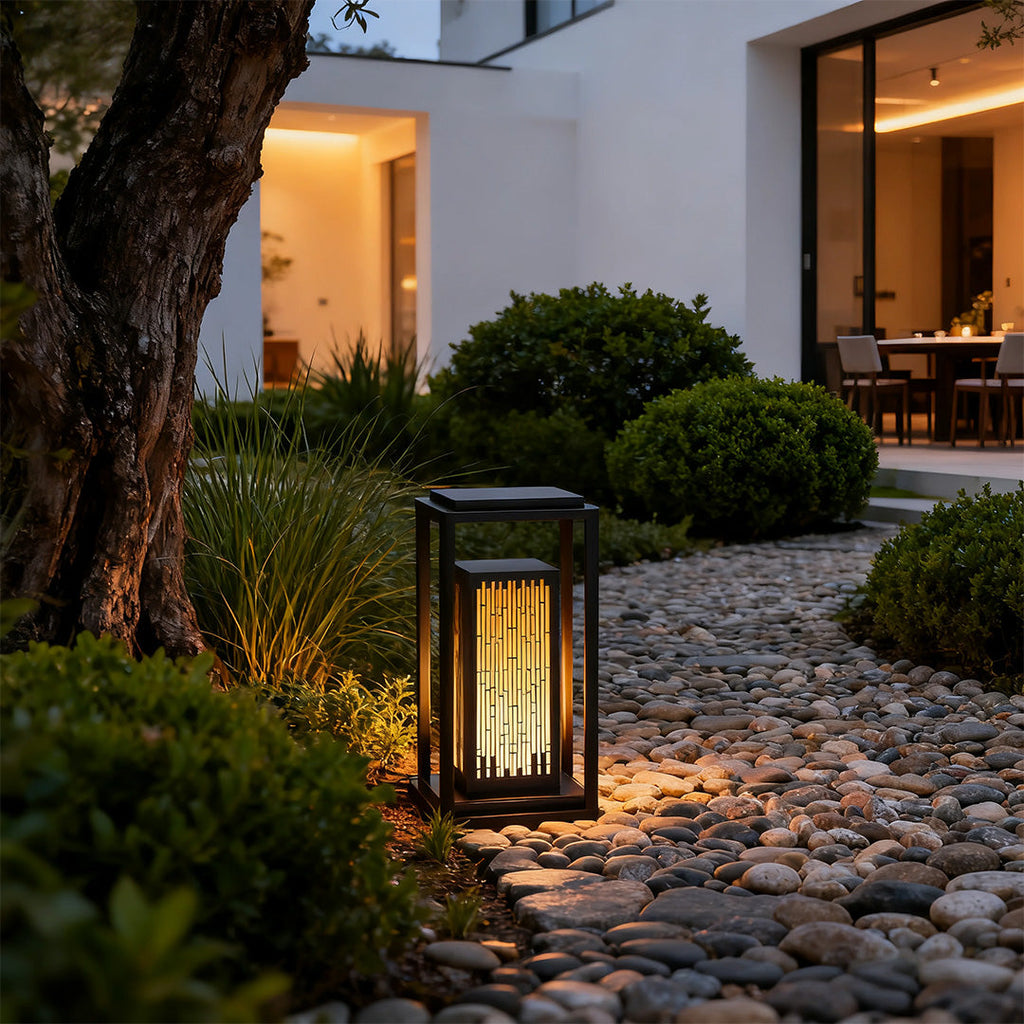 WINTHROP GEOMETRIC OUTDOOR LANTERN WITH WATER-RESISTANT DESIGN