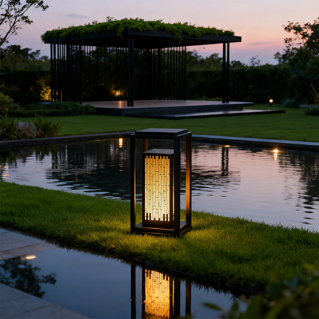 WINTHROP GEOMETRIC OUTDOOR LANTERN WITH WATER-RESISTANT DESIGN