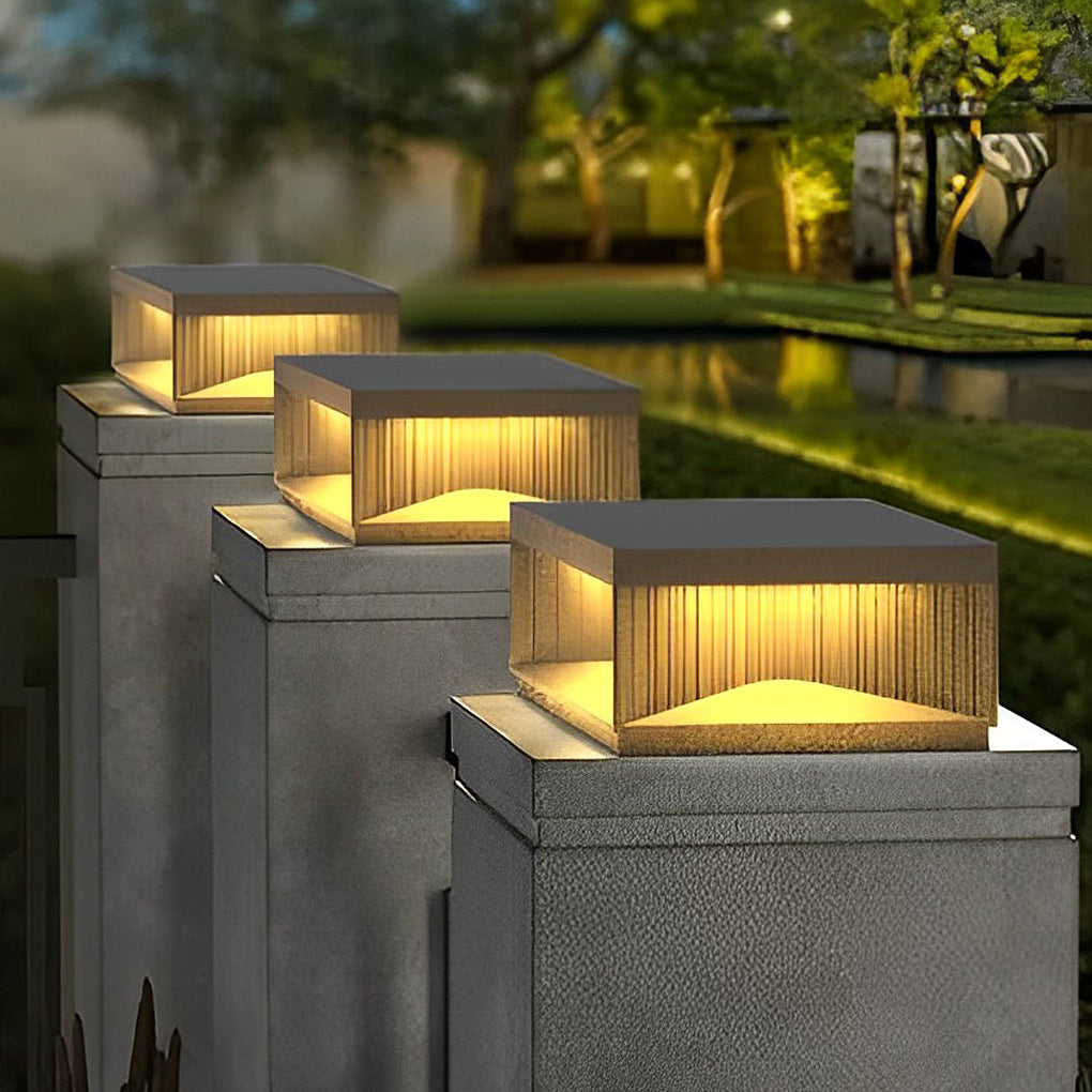 RAVENHALL STRIPED PILLAR GARDEN LANTERN