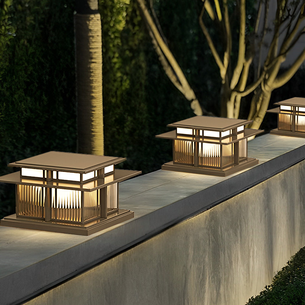 WINTHORPE OUTDOOR LED PILLAR LANTERN WITH WEATHERPROOF DESIGN