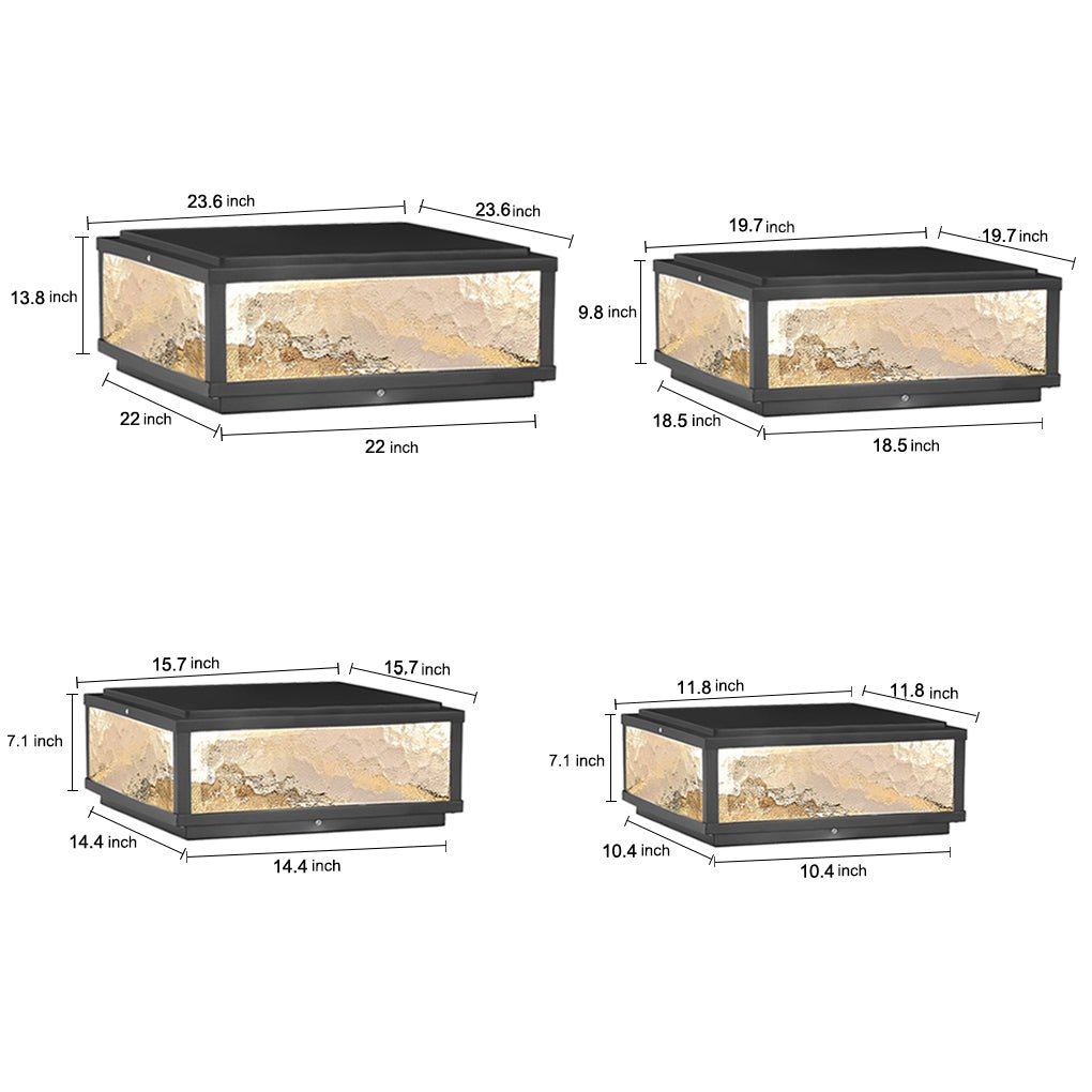 RAVENSHILL SQUARE LED OUTDOOR PILLAR LANTERN