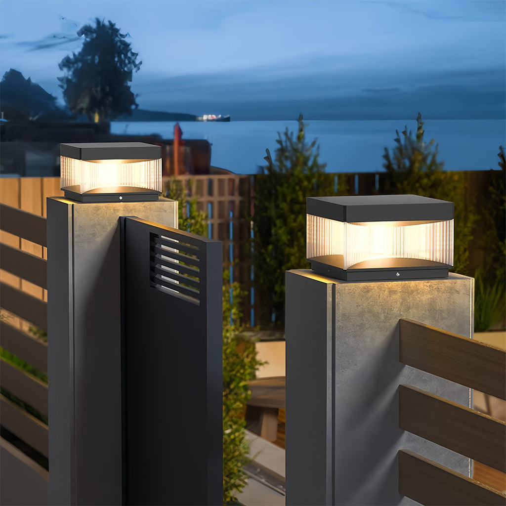 HAWTHORNE SQUARE IRON OUTDOOR POST LANTERN