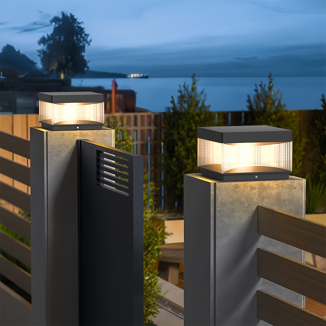 HAWTHORNE SQUARE IRON OUTDOOR POST LANTERN