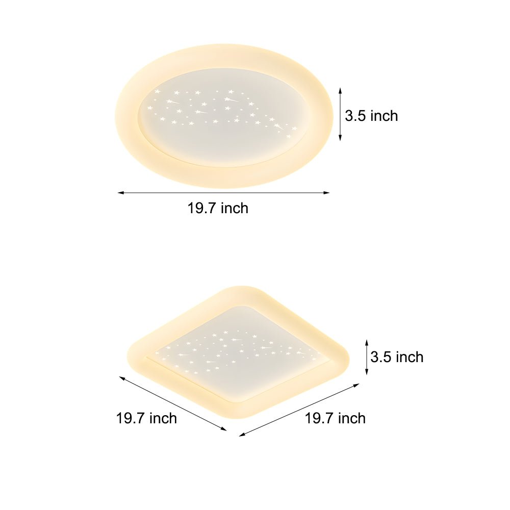WHITECREST MODERN MILKY LED TRILIGHT CEILING LUMINAIRE
