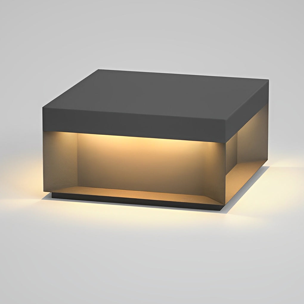 WINTERBOURNE SQUARE LED GARDEN ILLUMINATOR, INDUSTRIAL BLACK FINISH