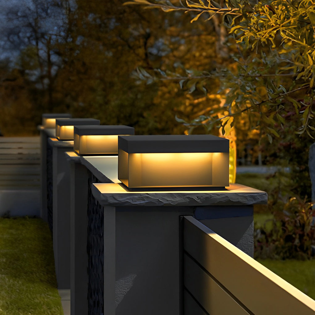 WINTERBOURNE SQUARE LED GARDEN ILLUMINATOR, INDUSTRIAL BLACK FINISH