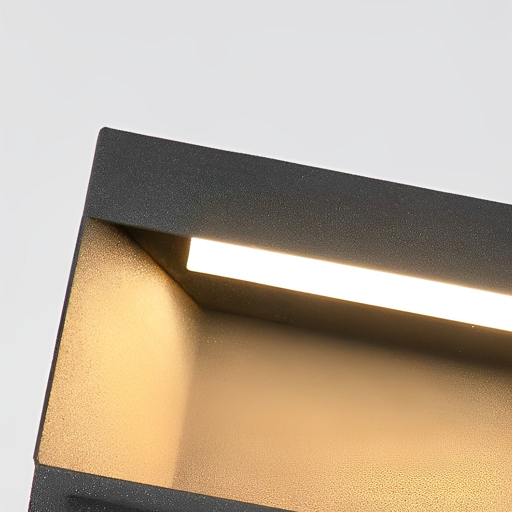 WINTERBOURNE SQUARE LED GARDEN ILLUMINATOR, INDUSTRIAL BLACK FINISH