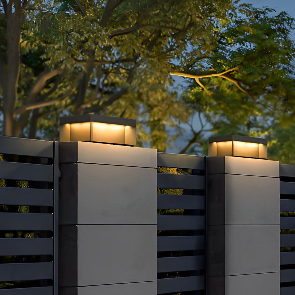 WINTERBOURNE SQUARE LED GARDEN ILLUMINATOR, INDUSTRIAL BLACK FINISH