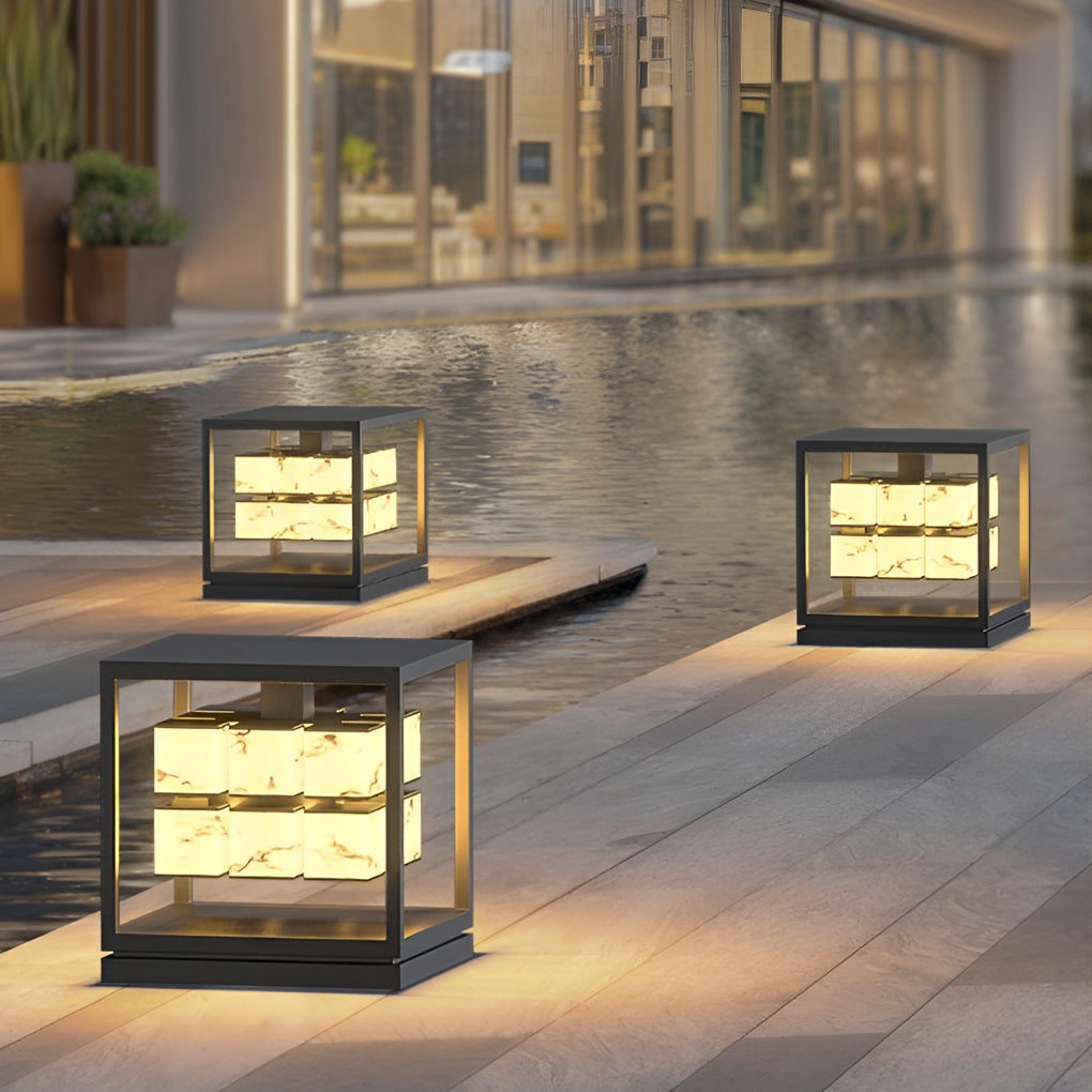 WINDSOR BRICK SQUARE SOLAR LANTERN