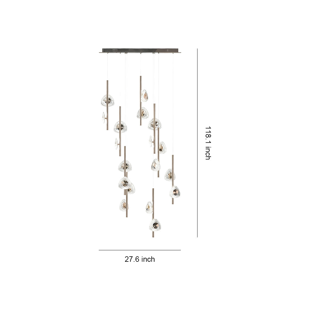 WINDSOR CRYSTAL SPIRAL CEILING LUMINAIRE