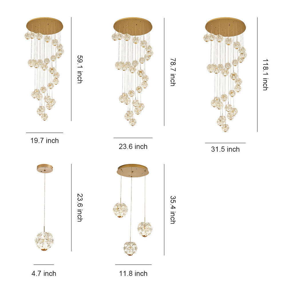 WINDSOR HEIGHTS CRYSTAL SPIRAL LUMINAIRE