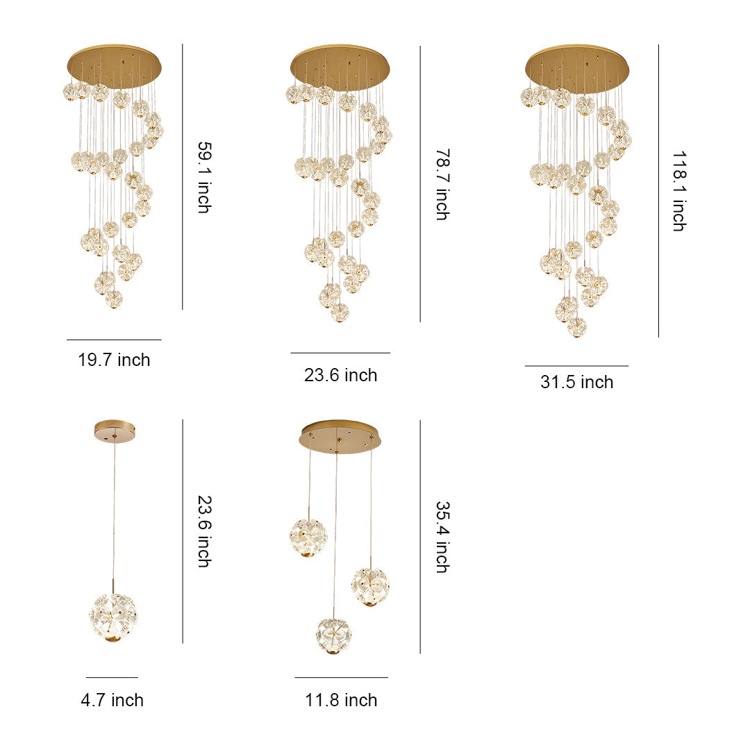 WINDSOR HEIGHTS CRYSTAL SPIRAL LUMINAIRE
