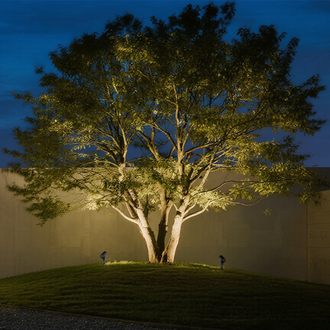 **WILLOUGHBY GLOWING GROVE LIGHTS**  
Illuminate your garden with these stylish LED spotlights, designed to enhance the natural beauty of your landscape while providing focused ground lighting.

**MONTAGUE RADIANT TREE SPOTLIGHTS**  
Transform your outdoo