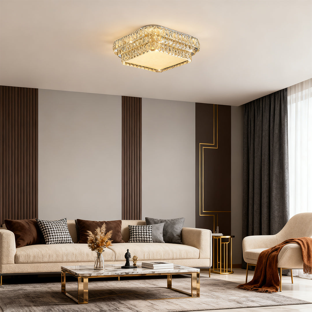 WINTHROP CRYSTAL EMBEDDED LED CEILING LANTERN