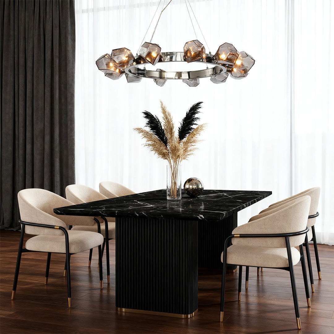 RAVENWOOD GEOMETRIC GLASS CEILING CHANDELIER