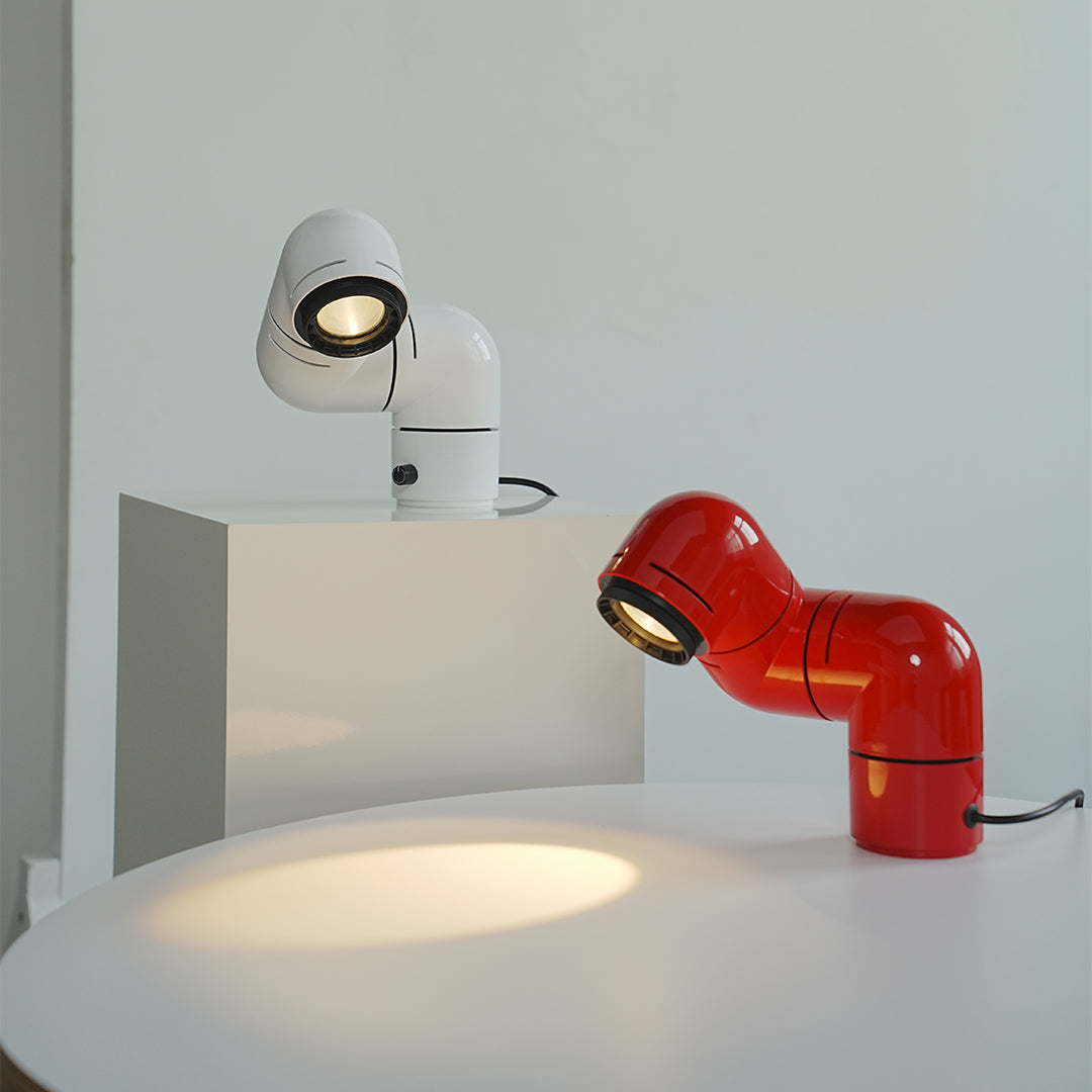 WINTHROP INDUSTRIAL PIPE ROTATING TABLE LAMP