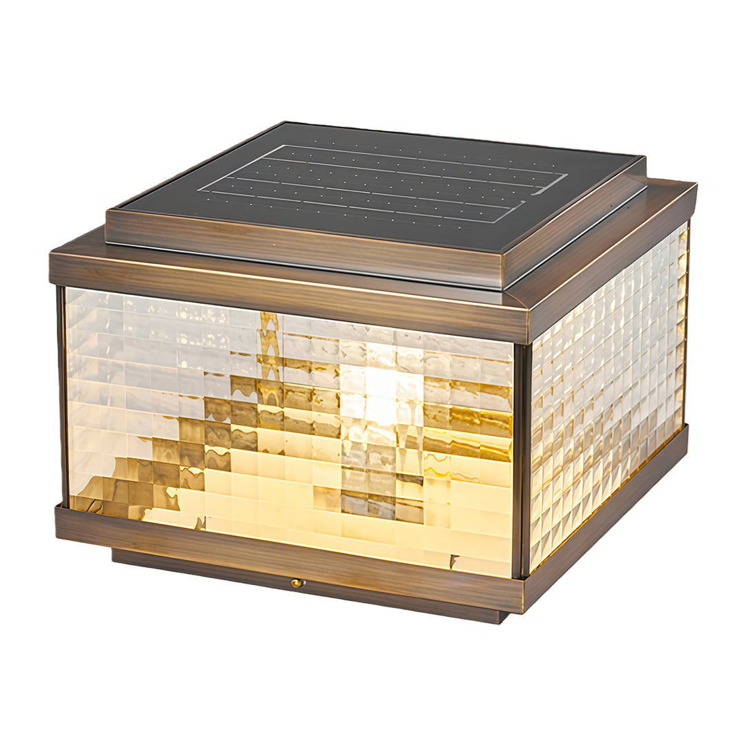 BRAMBLETON COPPER PILLAR LANTERN WITH WEATHERPROOF DESIGN