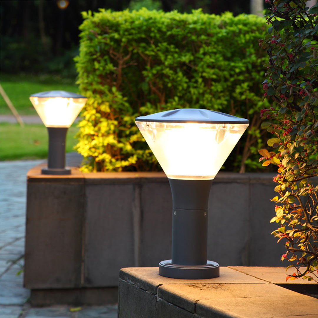 THORNBURY RUSTIC LED GARDEN PILLAR LANTERN