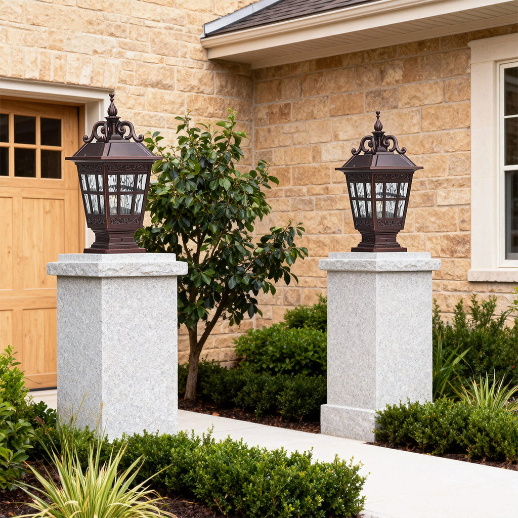 RAVENSWOOD WEATHERPROOF ALUMINUM GARDEN COLUMN LIGHT