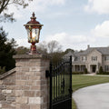 RAVENHURST SOLAR-POWERED STONE PILLAR LANTERN