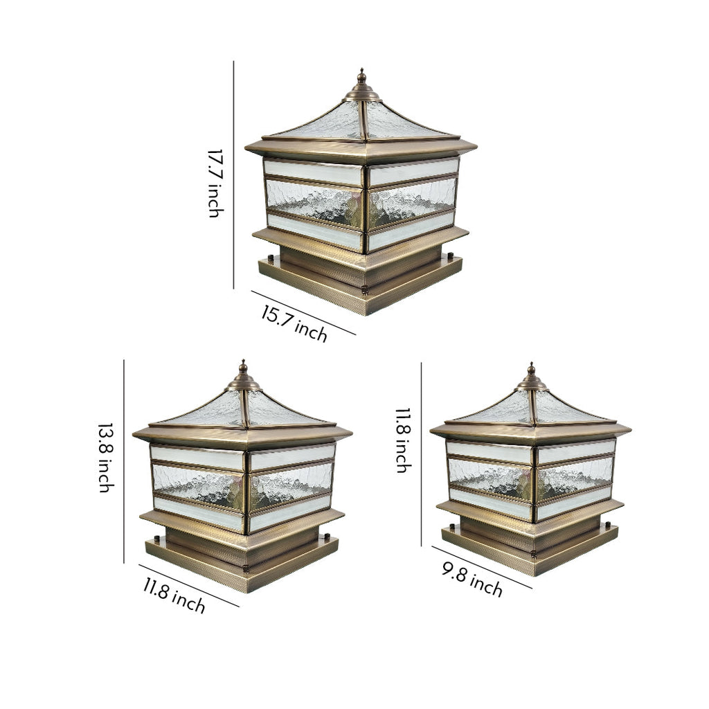 BRADSHAW COPPER-CRESTED SOLAR FENCE ILLUMINATOR