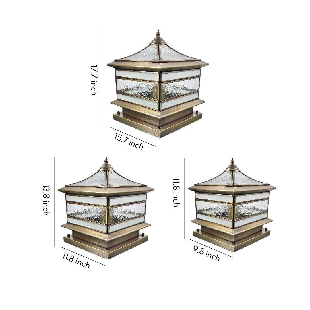 BRADSHAW COPPER-CRESTED SOLAR FENCE ILLUMINATOR