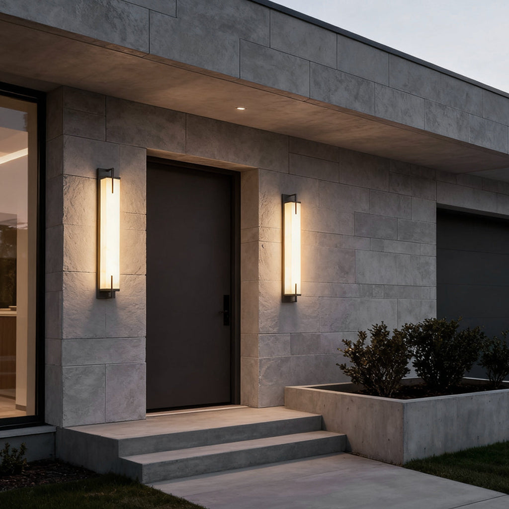 BRAMBLEWOOD SQUARE ALABASTER WALL LANTERN