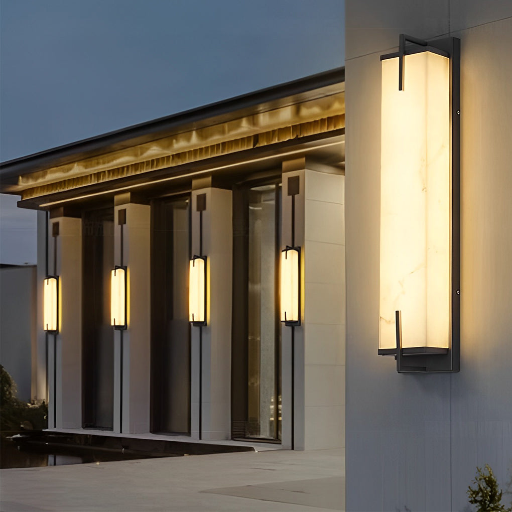 BRAMBLEWOOD SQUARE ALABASTER WALL LANTERN