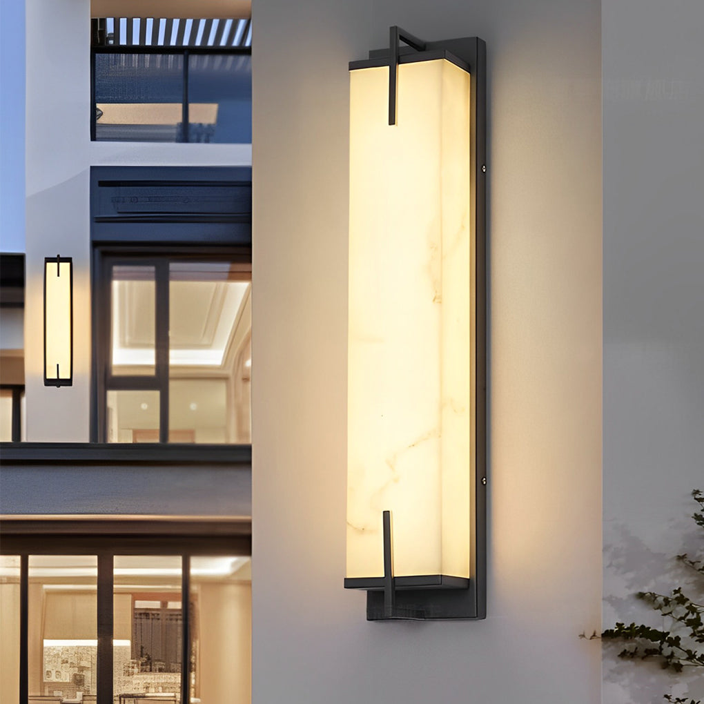 BRAMBLEWOOD SQUARE ALABASTER WALL LANTERN