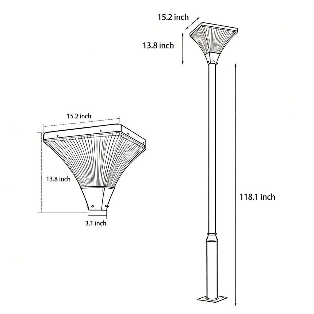 WINDSOR STRIPE AQUA SQUARE GARDEN ILLUMINATOR