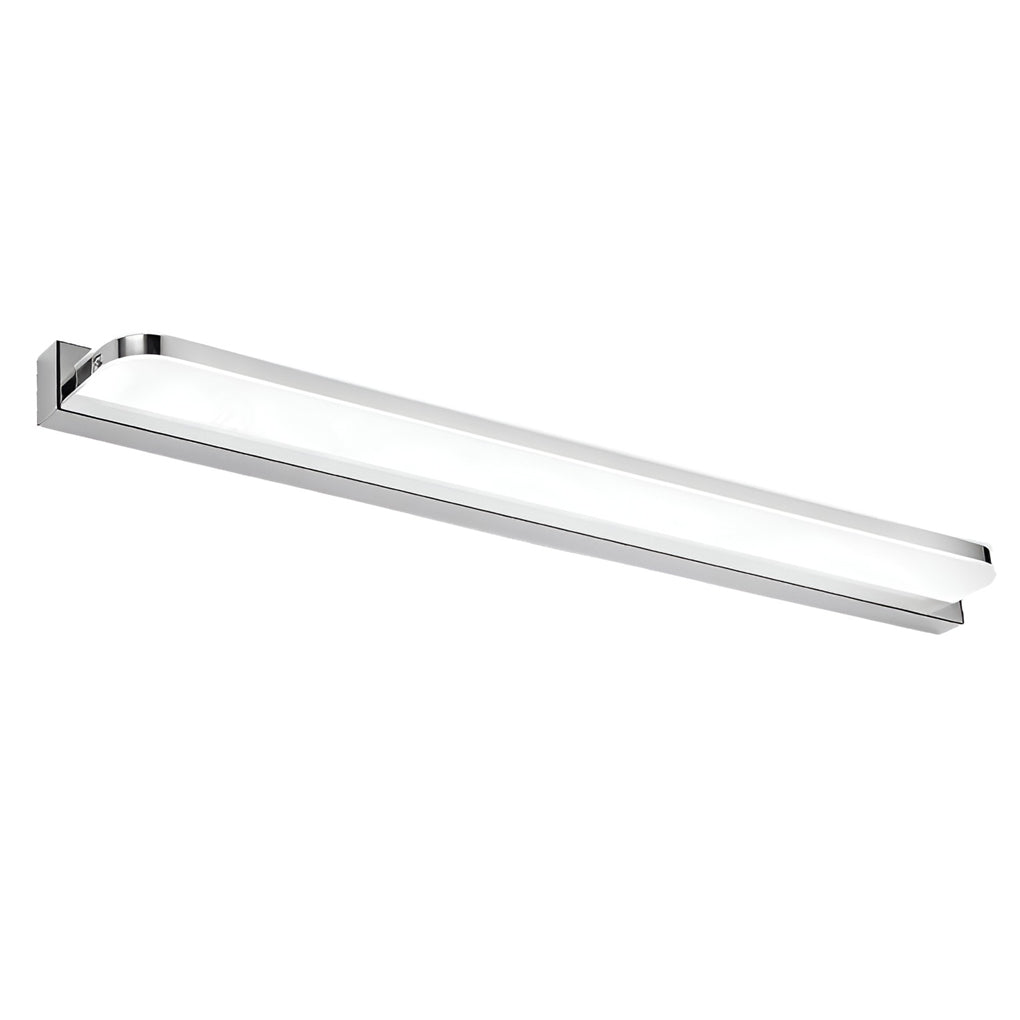 WHITECREST LED BATHROOM WALL LIGHT WITH MOUNTED PANEL AND POLISHED IRON ACCENTS