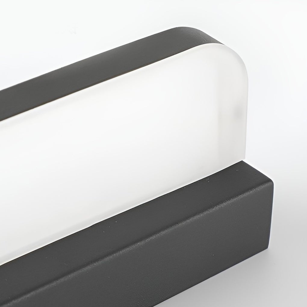 WHITECREST LED BATHROOM WALL LIGHT WITH MOUNTED PANEL AND POLISHED IRON ACCENTS