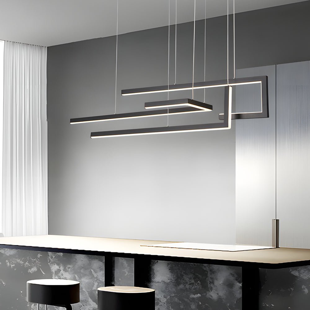 WHITBY GEOMETRIC REMOTE-CONTROLLED LED DINING LIGHT