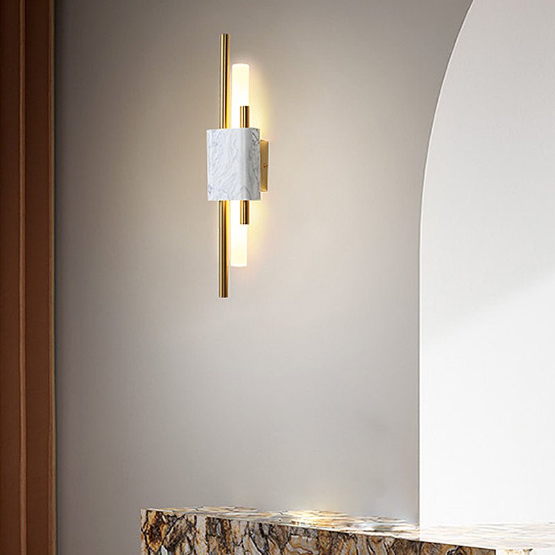 WINTHORPE ILLUMINATED MARBLE STRIP WALL SCONCE