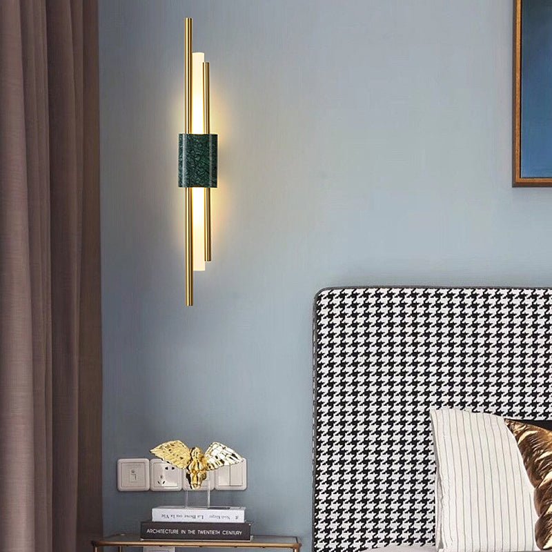 WINTHORPE ILLUMINATED MARBLE STRIP WALL SCONCE