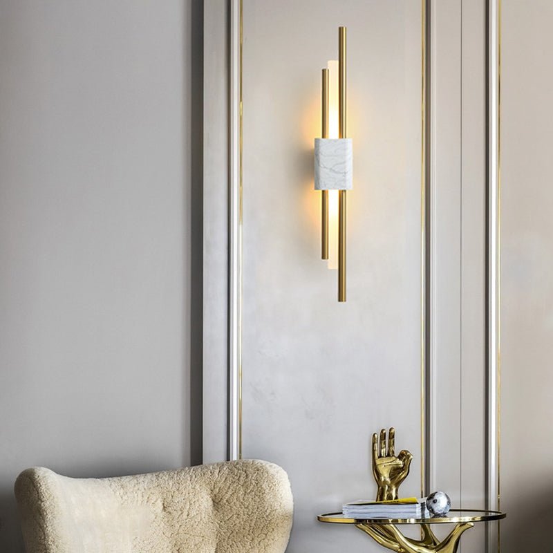 WINTHORPE ILLUMINATED MARBLE STRIP WALL SCONCE