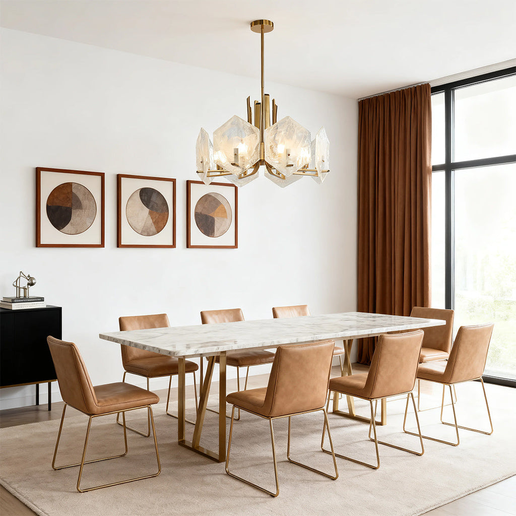 FARNWORTH ARTISANAL GOLDEN GEOMETRIC CEILING LANTERN