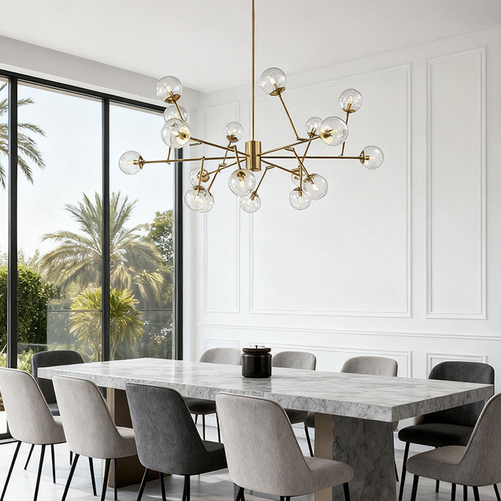 ASTRID ORBITAL CEILING LANTERN WITH CRYSTAL ORBS