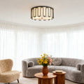 WINTHROP VINTAGE DRUM FLUSH CEILING LANTERN