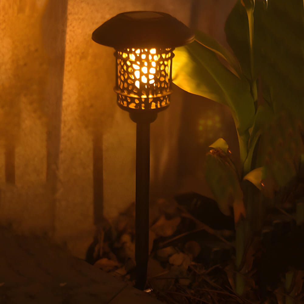 RAVENSCROFT FLAME-INSPIRED SOLAR PATHLIGHT, 22.4-INCH TOWER