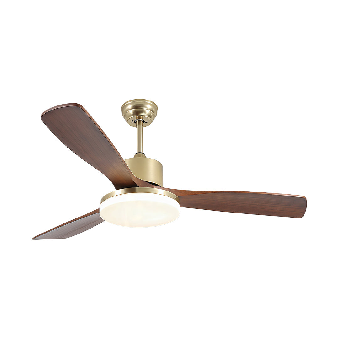 WHITGIFT WOODEN TRIO CEILING LIGHT FAN WITH REMOTE