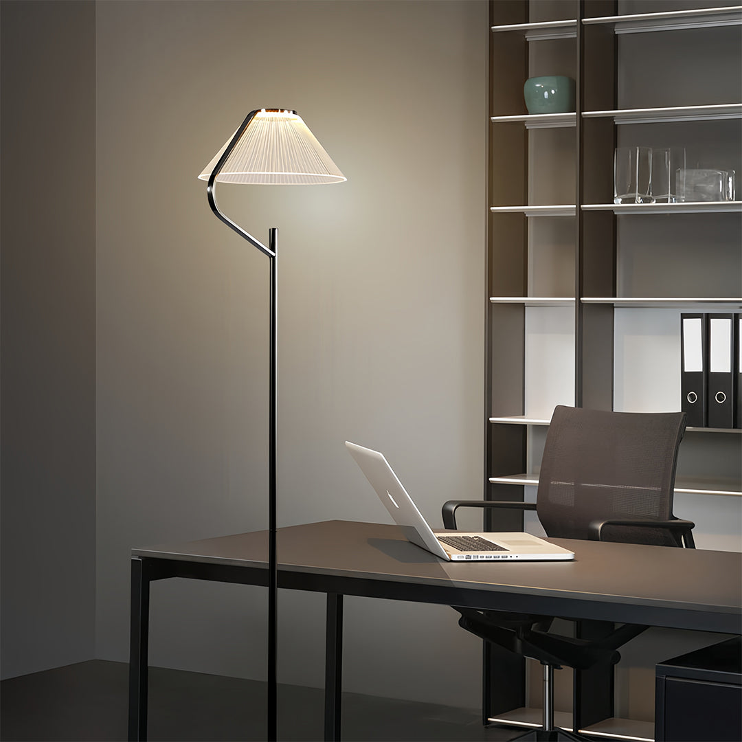 WINTHROP CHROME ACRYLIC LED FLOOR LAMP