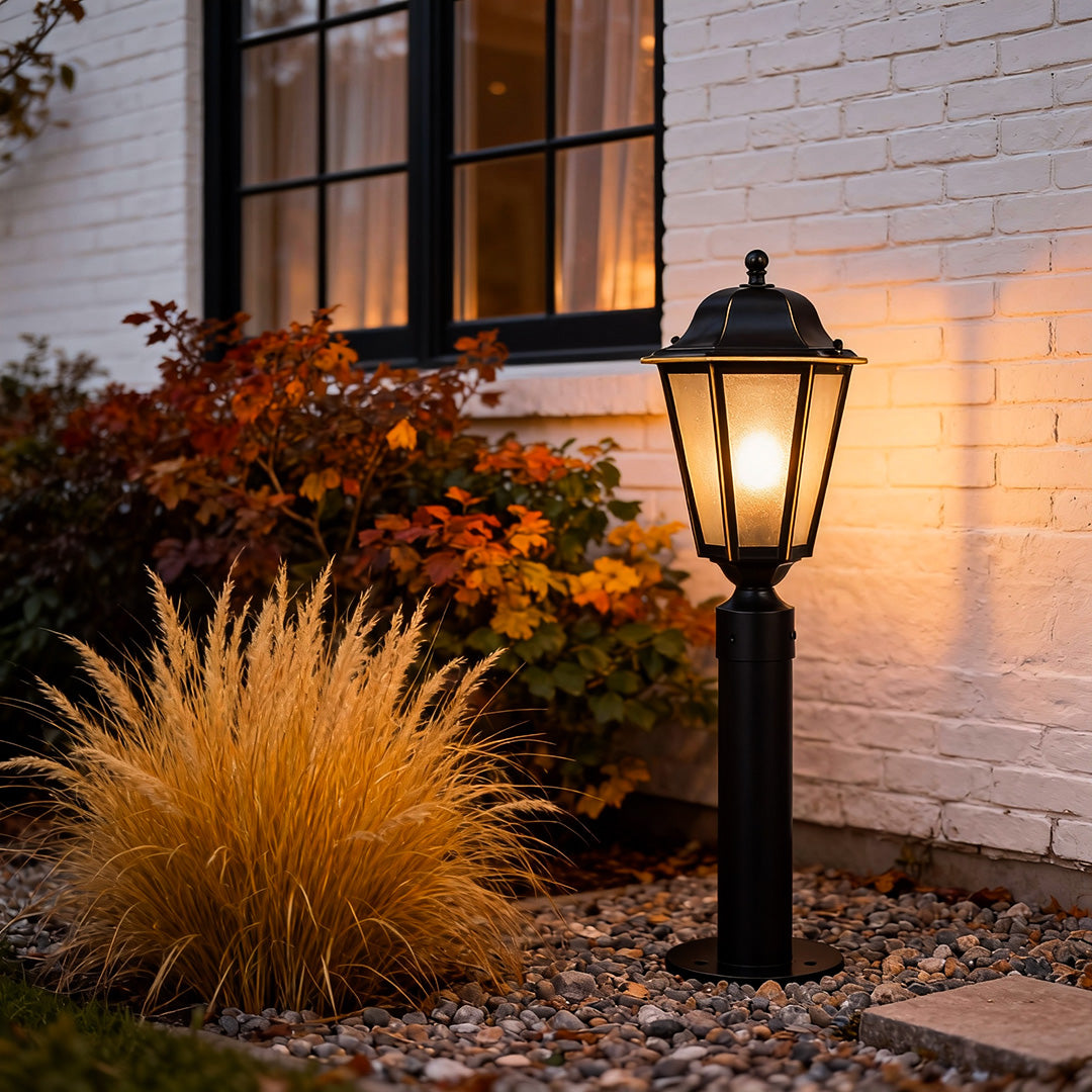 WINDSOR GARDEN LED PATHWAY LANTERN - EUROPEAN INSPIRED WATER-RESISTANT DESIGN