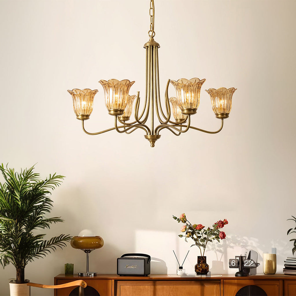 WINDSOR COPPER GLASS ORB CHANDELIER
