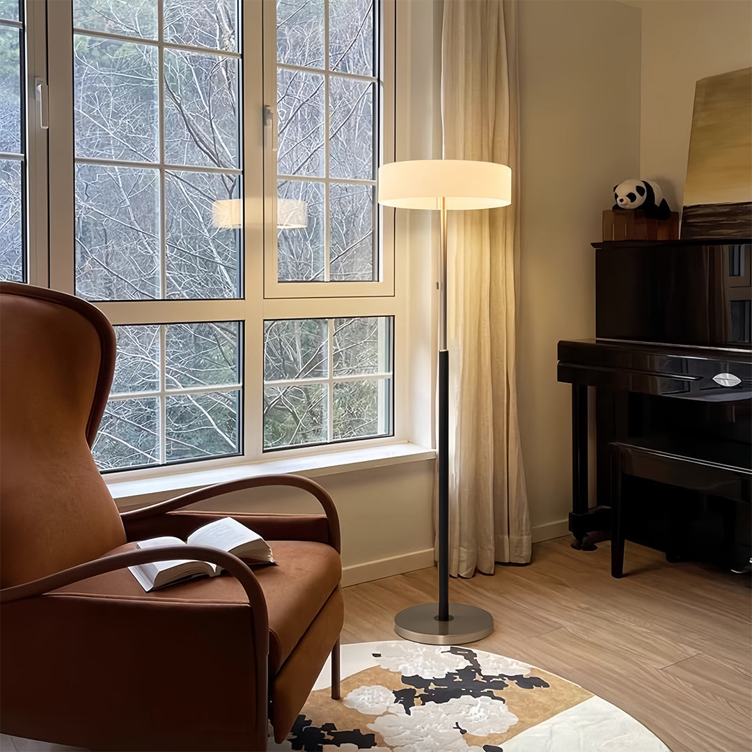 WINDSOR HEIGHTS LED DRUM SHADE STANDING LANTERN