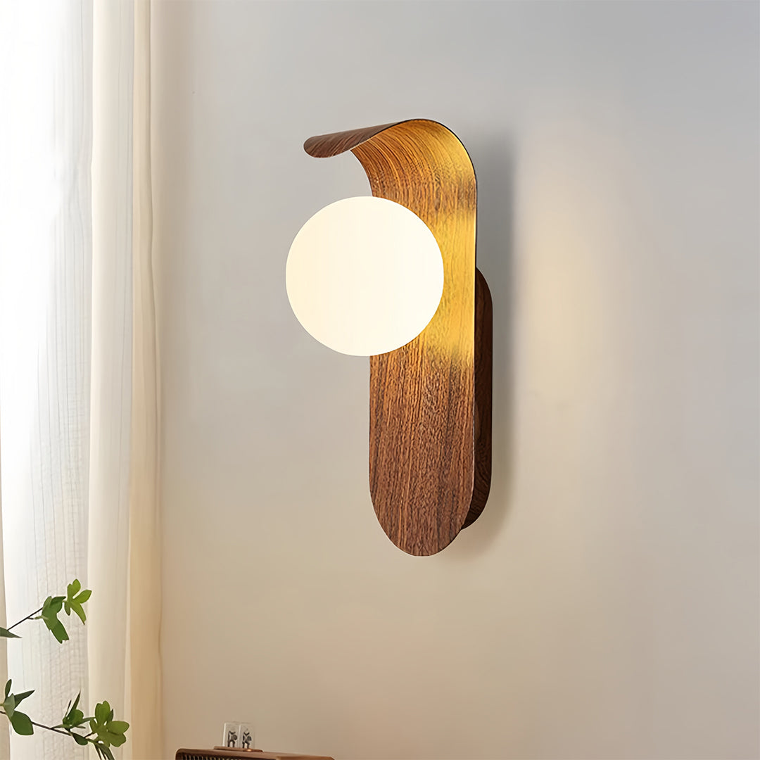 WINTHROP WOODEN GRAIN WALL SCONCE WITH LED ILLUMINATION