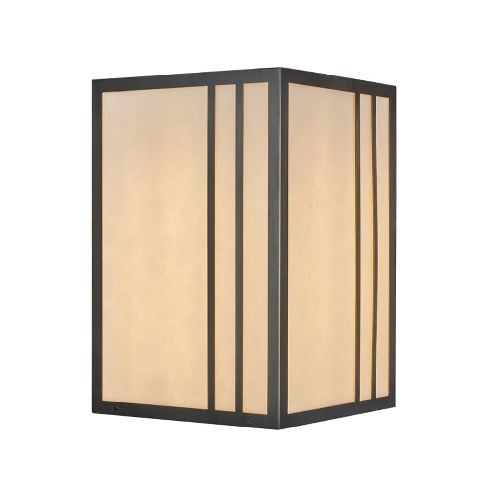 WINTERBOURNE MARBLE-CAST OUTDOOR PILLAR LANTERN