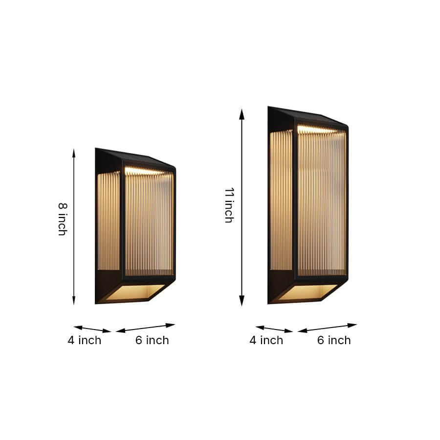 WINTHORPE MODERN AQUA ACRYLIC LED WALL SCONCE WITH RIPPED DESIGN